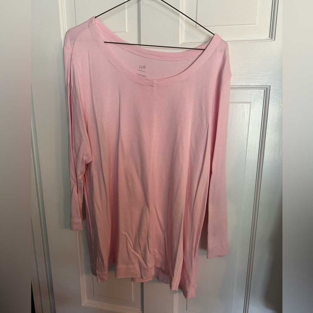 J. Jill 3/4 sleeve XL Pima Tee Pink